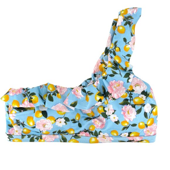 Victoria's Secret Lemon Ruffle One Shoulder Bikini Top NWT Sz Large - Picture 10 of 11